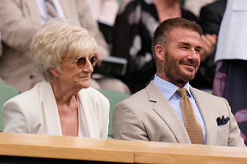 David Beckham and his mother Sandra